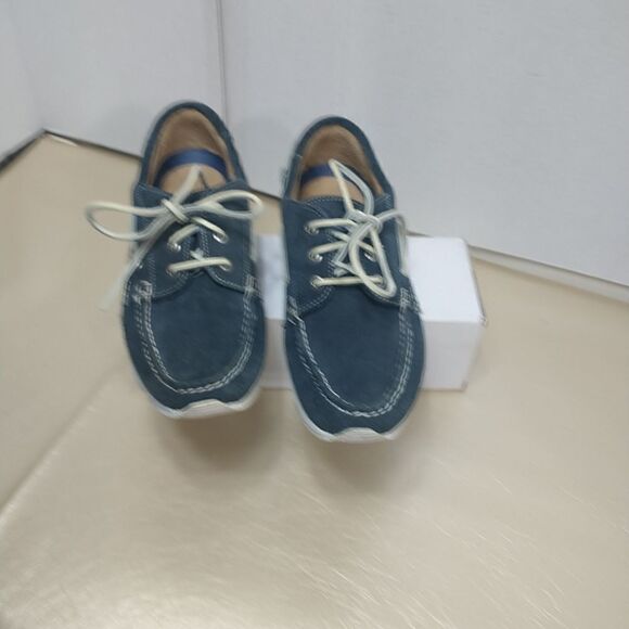 GREATS BROOKLYN MENS SZ 8 CADET BLUE SUEDE LEATHER SNEAKERS BOAT DECK SHOES - Picture 9 of 9